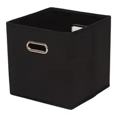 GENERICO - Set 3 Cajas Asas Organizadoras De Tela Plegables Negro