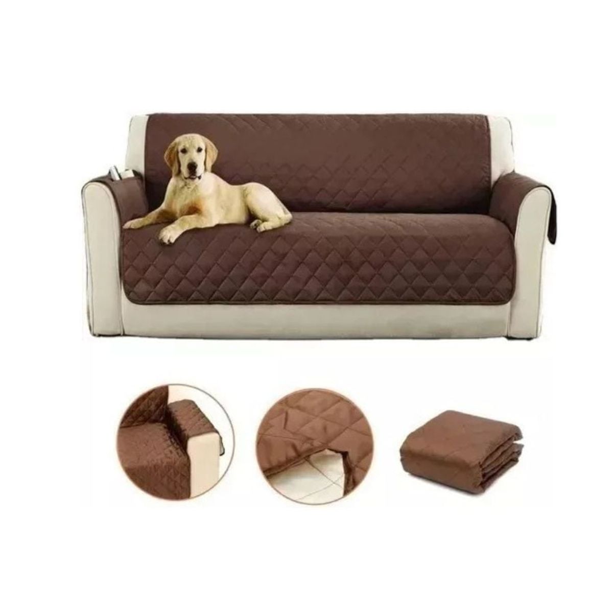 GENERICO - Funda Cobertor Cubre Sillon 3 Cuerpos Plazas Sofa Asiento