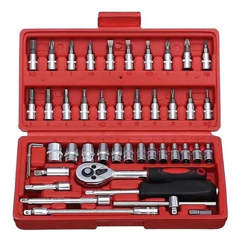 SHOP EHOME BAG - Juego Caja Set Dados Chicharra Herramientas 46 Piezas