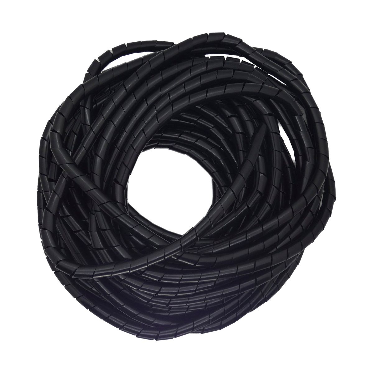 GENERICO - Organizador / Ordena Cable En Espiral negro - 8mm - 10 Mts