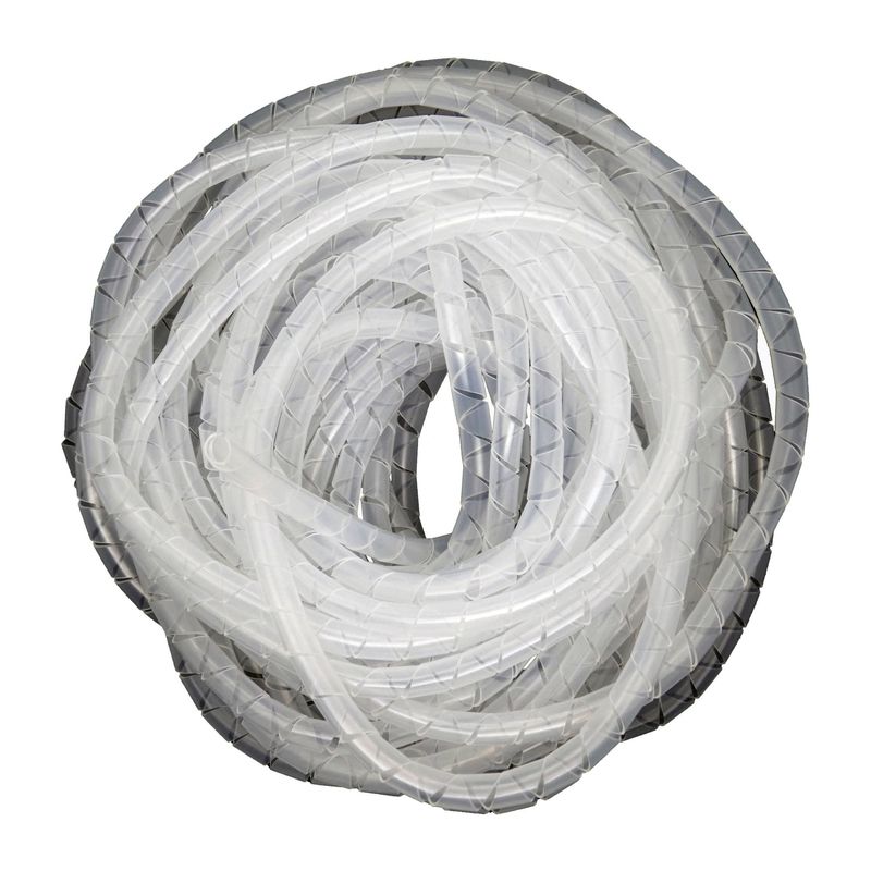 GENERICO - Organizador / Ordena Cable En Espiral blanco - 6mm - 10 Mts