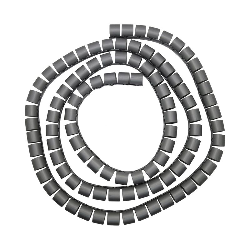 GENERICO - Organizador / Ordena Cable En Espiral gris - 16mm - 1.5 Mts