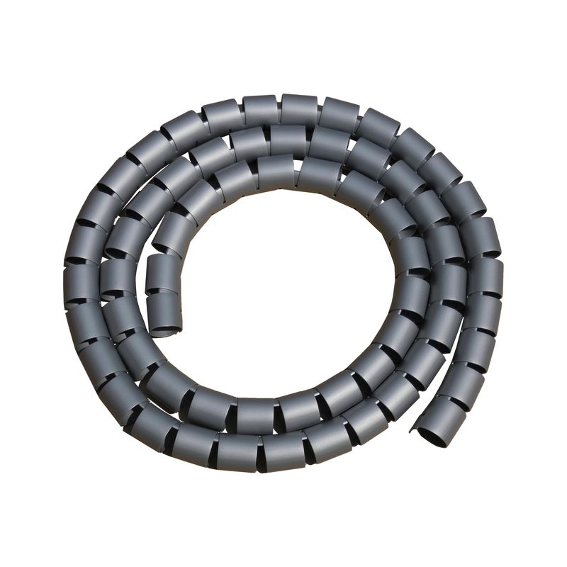 GENERICO - Organizador / Ordena Cable En Espiral gris - 20mm - 1.5 Mts