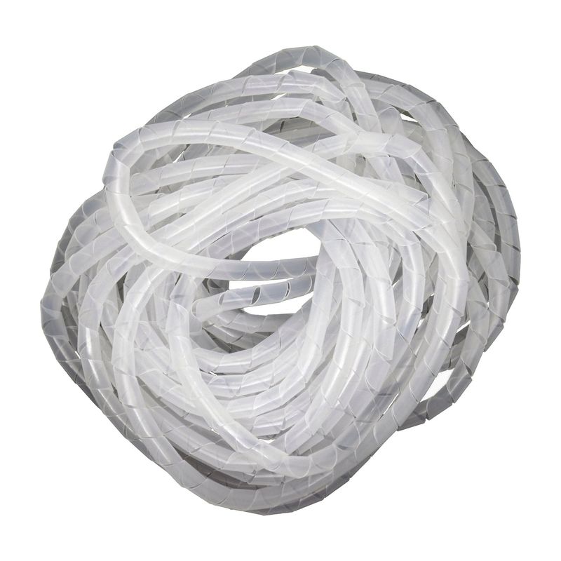 GENERICO - Organizador / Ordena Cable En Espiral blanco - 10mm - 10 Mts