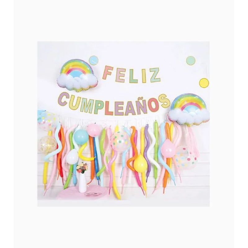 GENERICO - Set De Globos Largos Colores Surtidos 43pcs