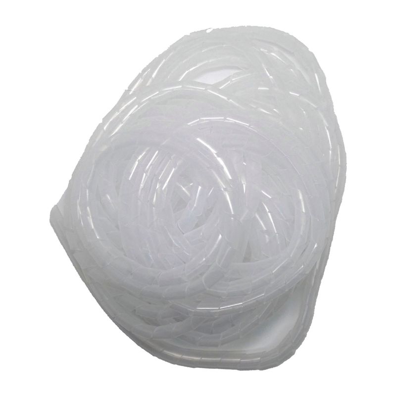 GENERICO - Organizador / Ordena Cable En Espiral blanco - 8mm - 10 Mts
