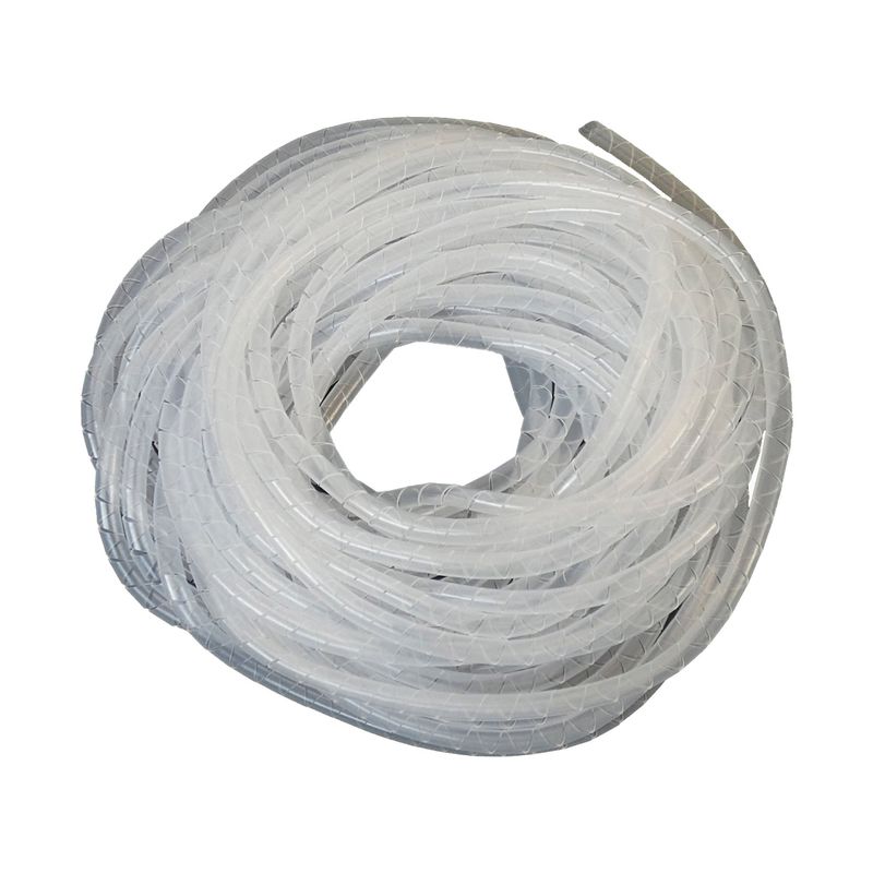GENERICO - Organizador / Ordena Cable En Espiral blanco - 4mm - 10 Mts