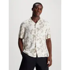 CALVIN KLEIN - Camisa Viscose Flower Blanco