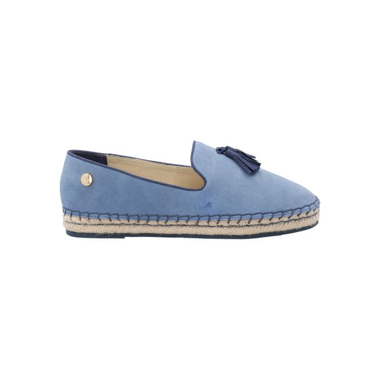 Alpargata Cuero Mujer Amareza Azul