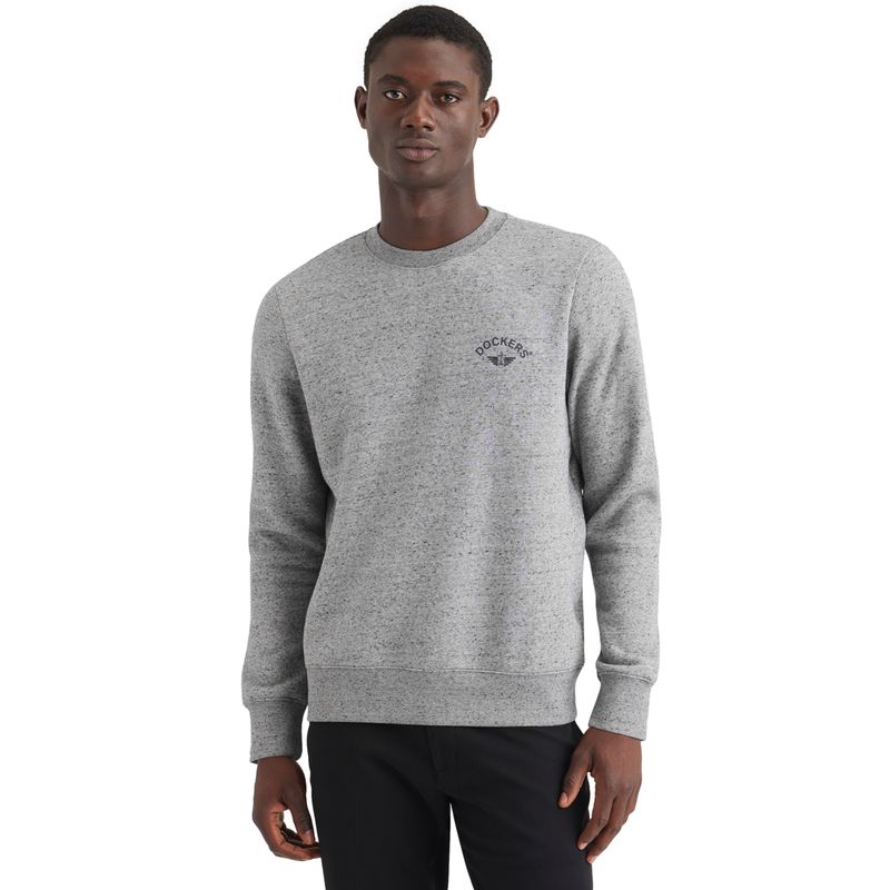 DOCKERS - Polerón Hombre Crewneck Regular Fit Gris Dockers