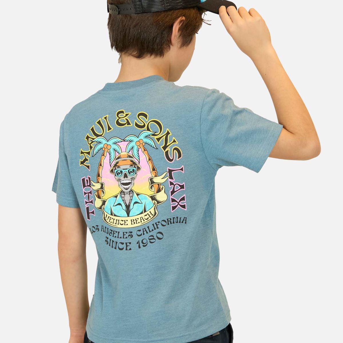 MAUI AND SONS - Polera MC Venice Beach Celeste Niño Maui And Sons