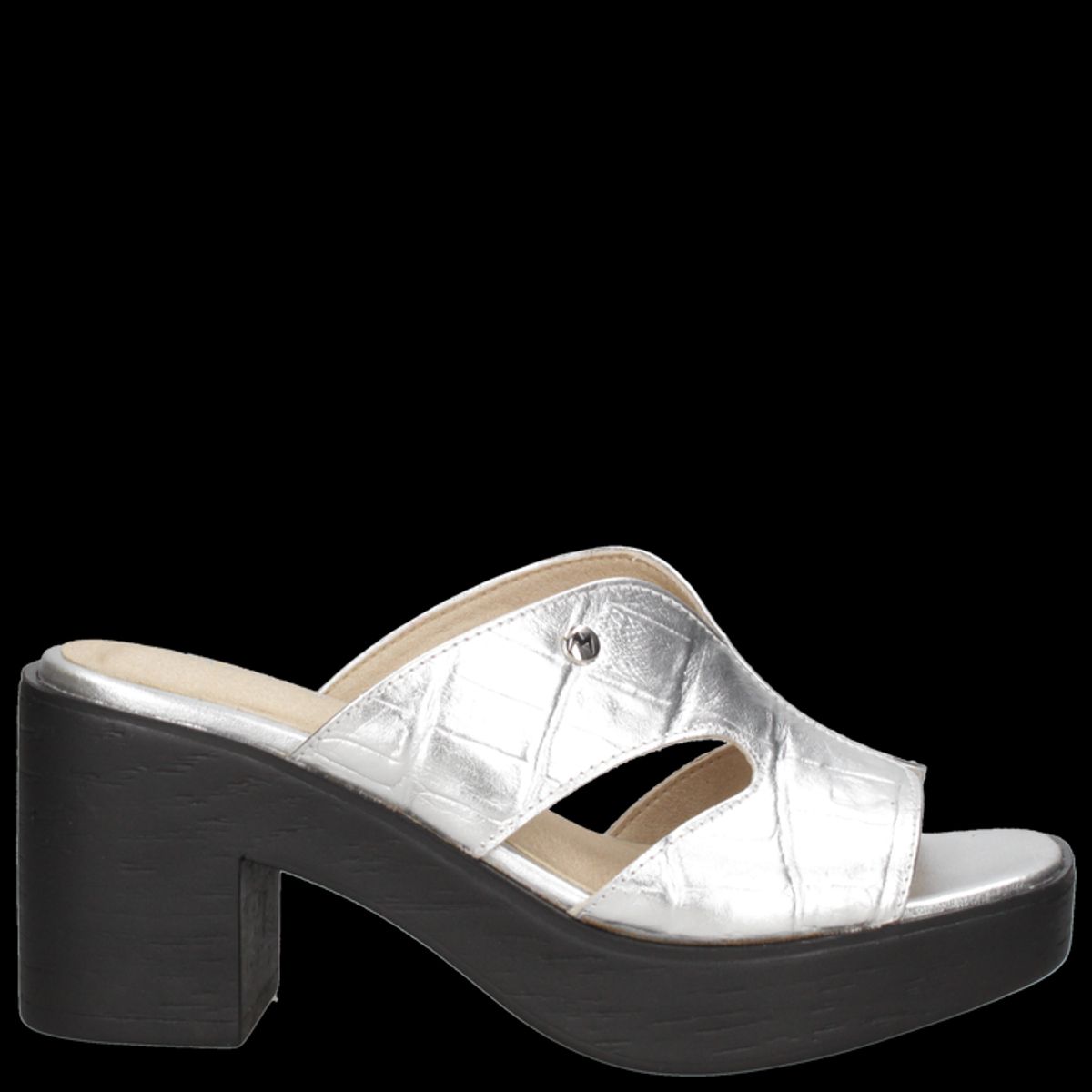 MINGO - Sandalia Casual Mujer Plateado Mingo