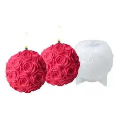 GENERICO - X2 Moldes Para Hacer Velas Moldes Resina Molde Vela Rosas 3d