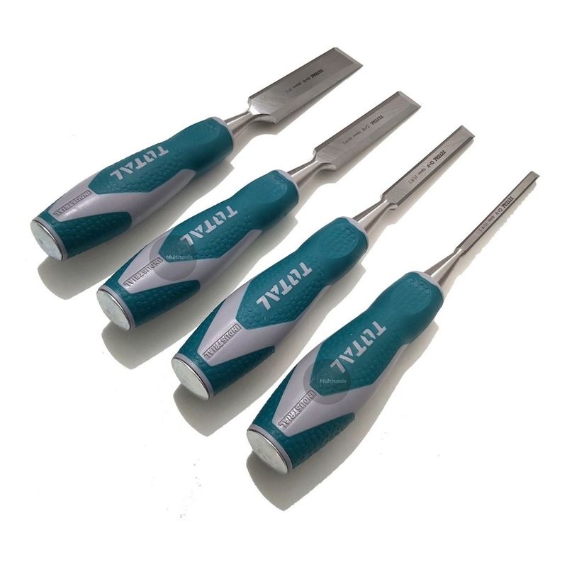 GENERICO - Formones Carpinteria 4 Piezas Total Linea Profesional
