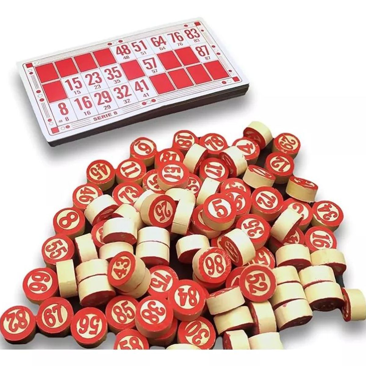 GENERICO - Juego bingo clasico numeros de madera