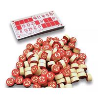 Juego bingo clasico numeros de madera