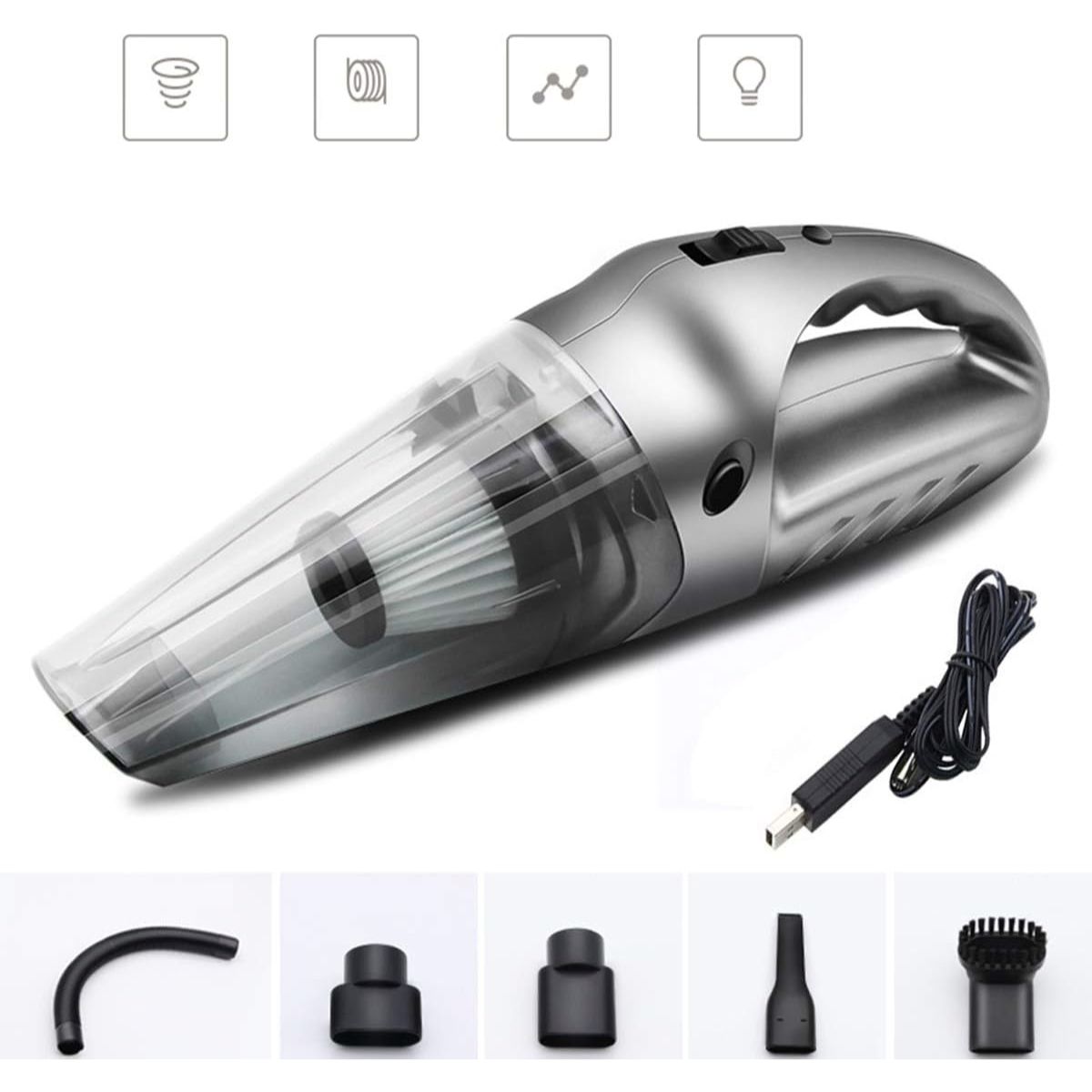 GENERICO - Aspirador Portátil para Coche