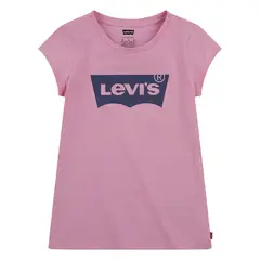 LEVIS - Polera Niña Batwing Manga Corta Rosada