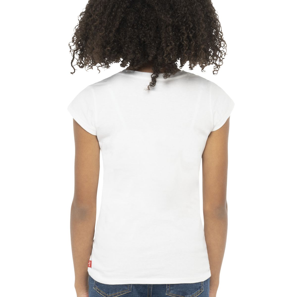 LEVIS - Polera Niña Batwing Manga Corta Blanca Levis