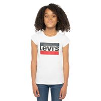 Polera Niña Batwing Manga Corta Blanca