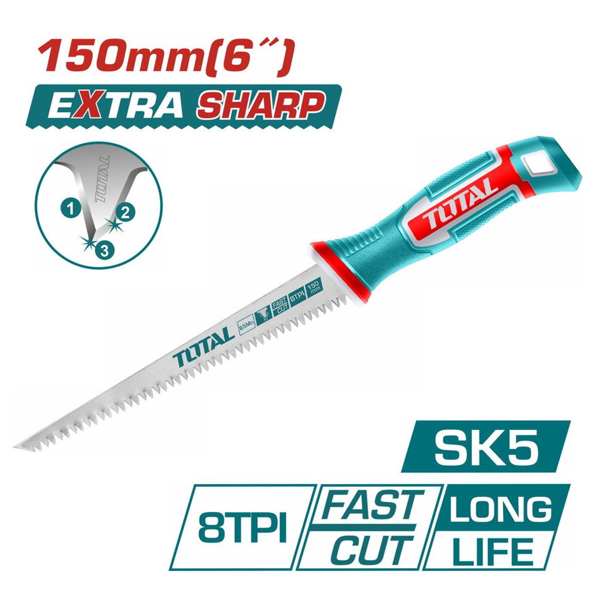 TOTAL - Serrucho De Precisión Para Corte De Yeso Cartón Total