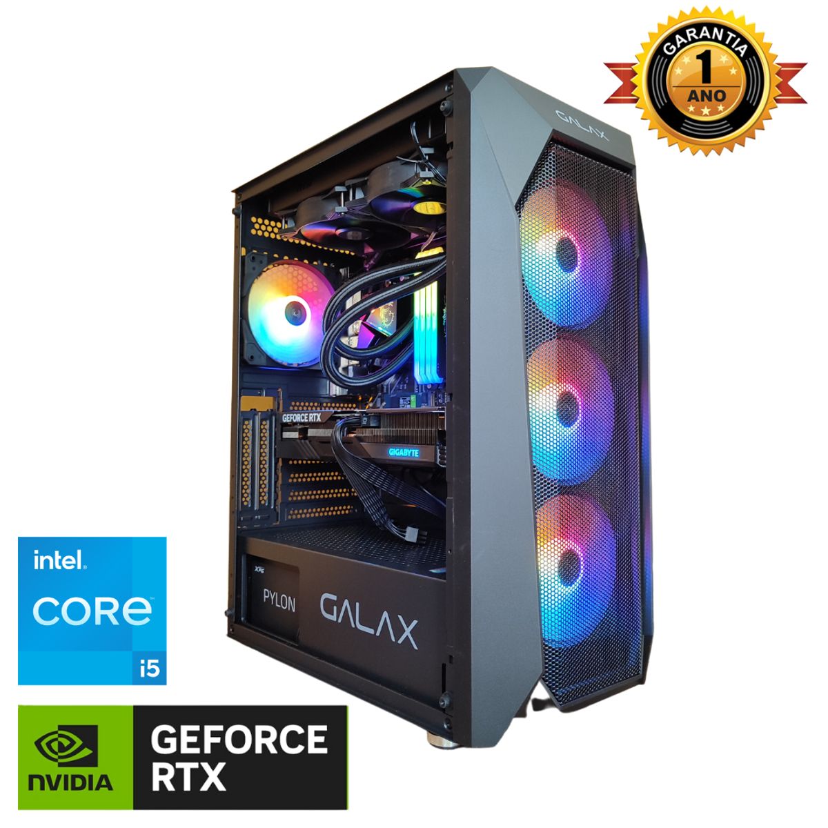 INTEL - PC GAMER Intel I5 12400F, RTX 5070, 32 GB RAM, 1 TB SSD M.2, B760