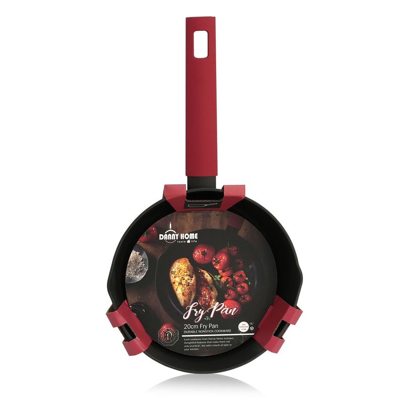 DANNY HOME - Sartén  Aluminio Danny Home de 20 cm con Mango Rojo Antideslizante
