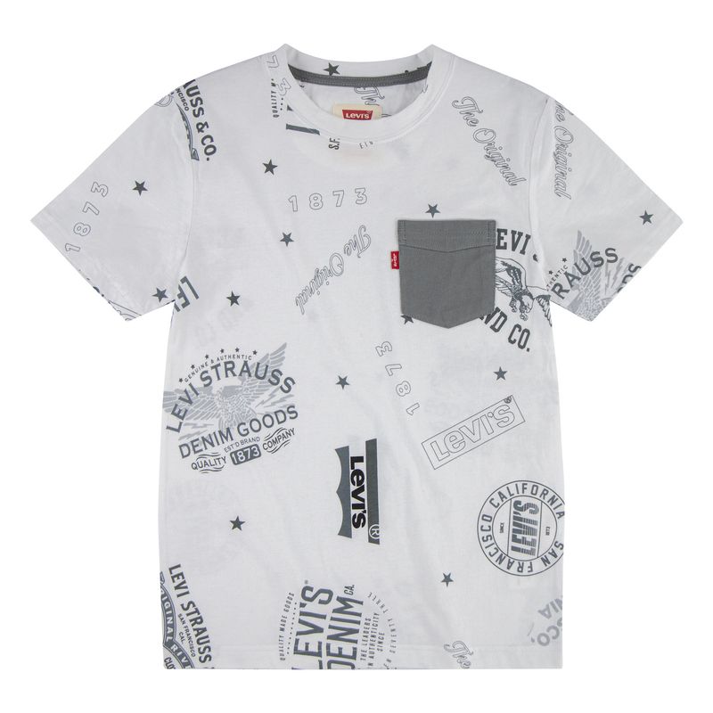 LEVIS - Polera Niño Manga Corta Blanca Levis
