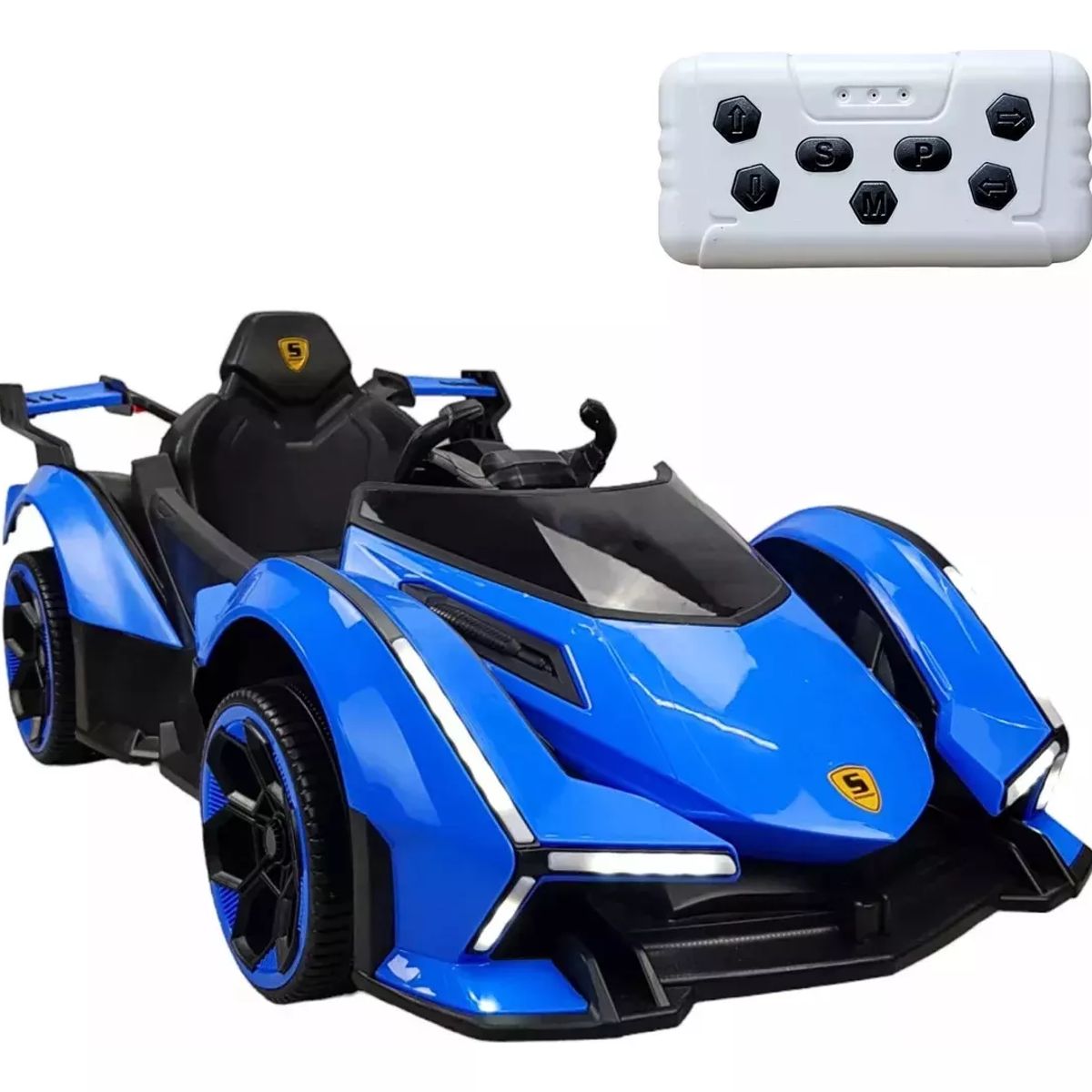 BLUEDREAMER - Coche Eléctrico Infantil 12v Con Mando A Distancia-azul