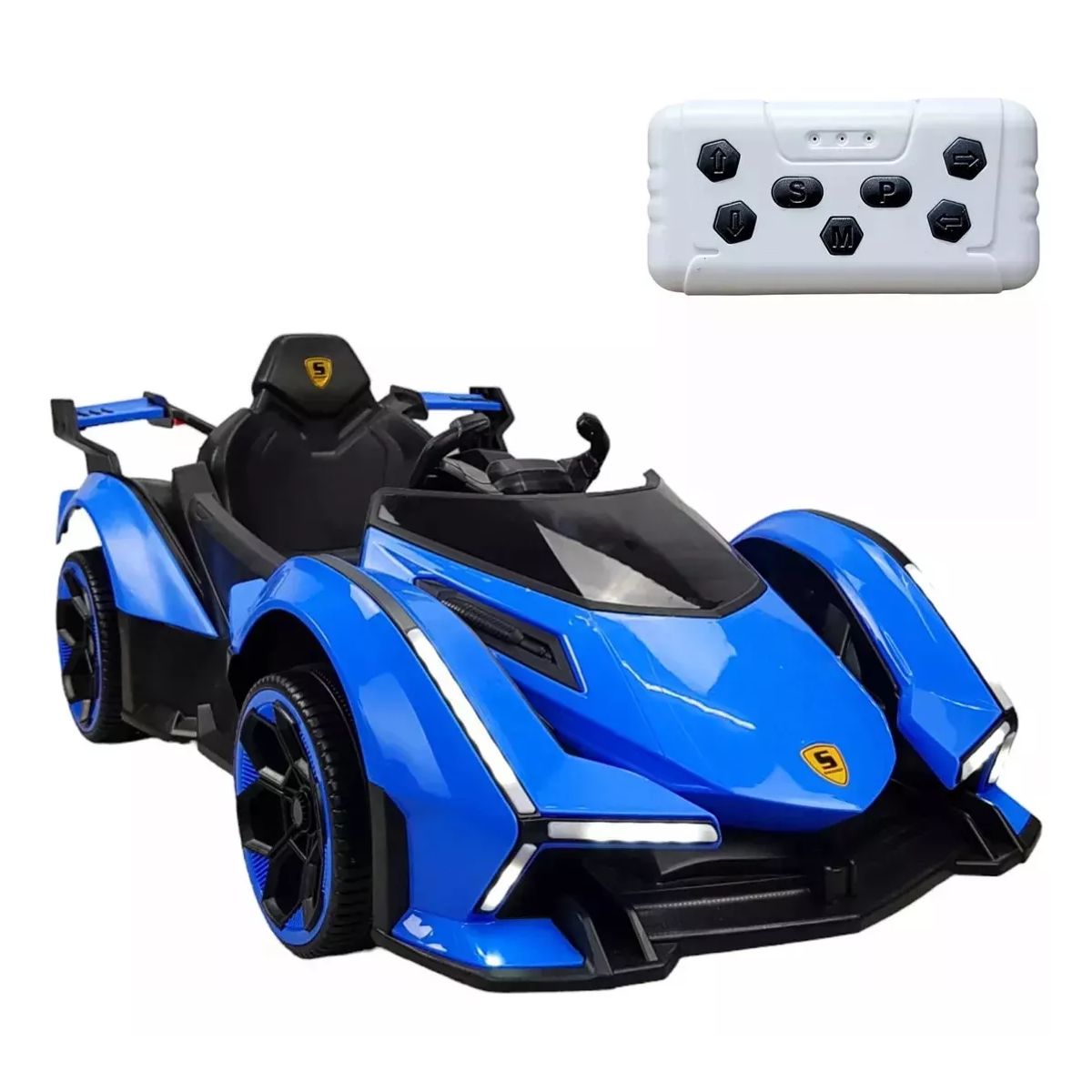 BLUEDREAMER - Coche Eléctrico Infantil 12v Con Mando A Distancia-azul
