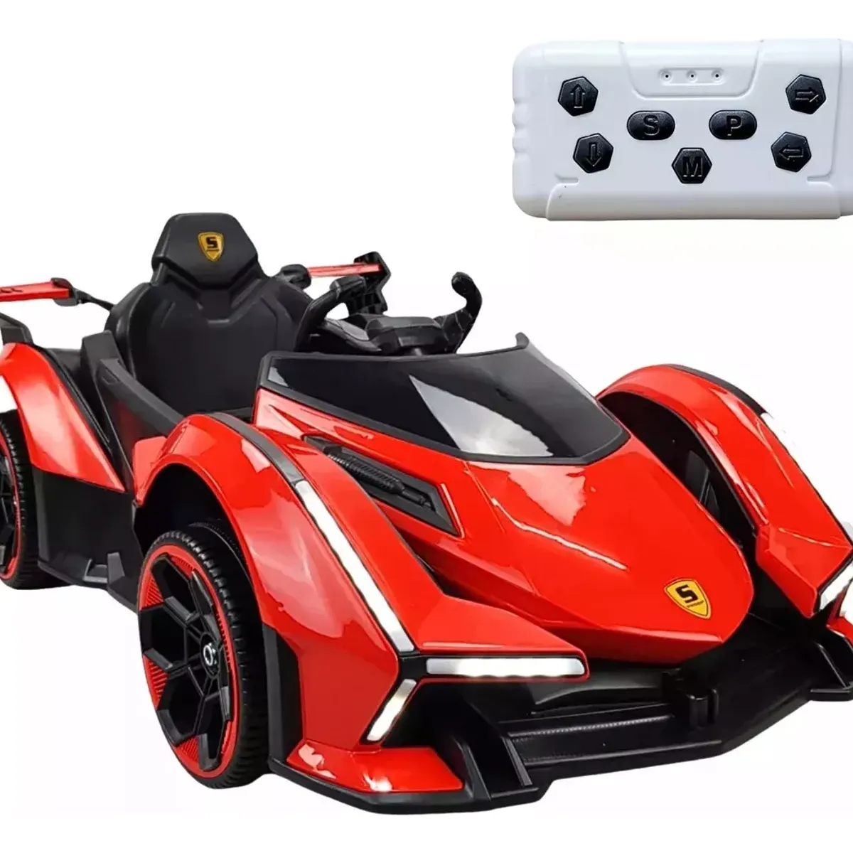 BLUEDREAMER - Coche Eléctrico Infantil 12v Con Mando A Distancia-rojo