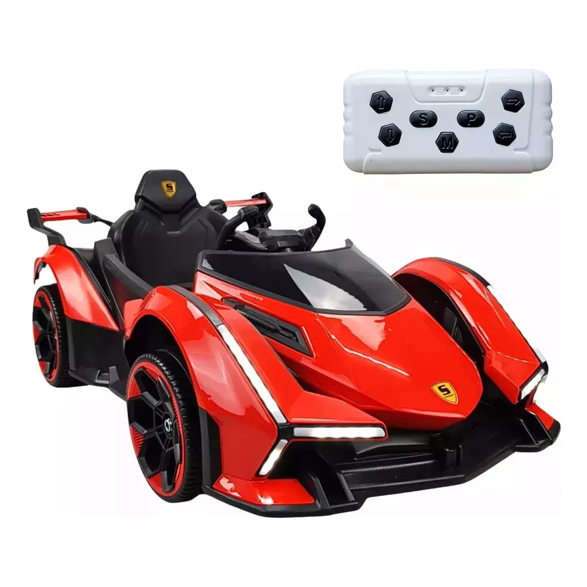 BLUEDREAMER - Coche Eléctrico Infantil 12v Con Mando A Distancia-rojo
