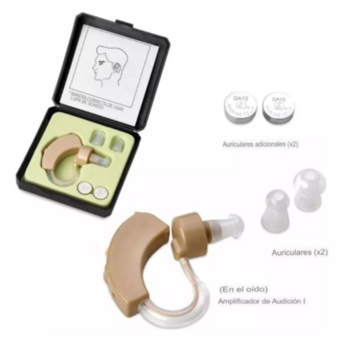 GENERICO - Audífono Amplificador Contra Sordera