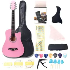 BLUEDREAMER - Guitarra acústica 38 pulgadas rosa