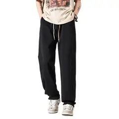 BLWOENS - Pantalones largos de primavera y otoño para hombres - Negro