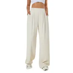 BLWOENS - Pantalones largos de primavera y otoño para mujer - Blanco