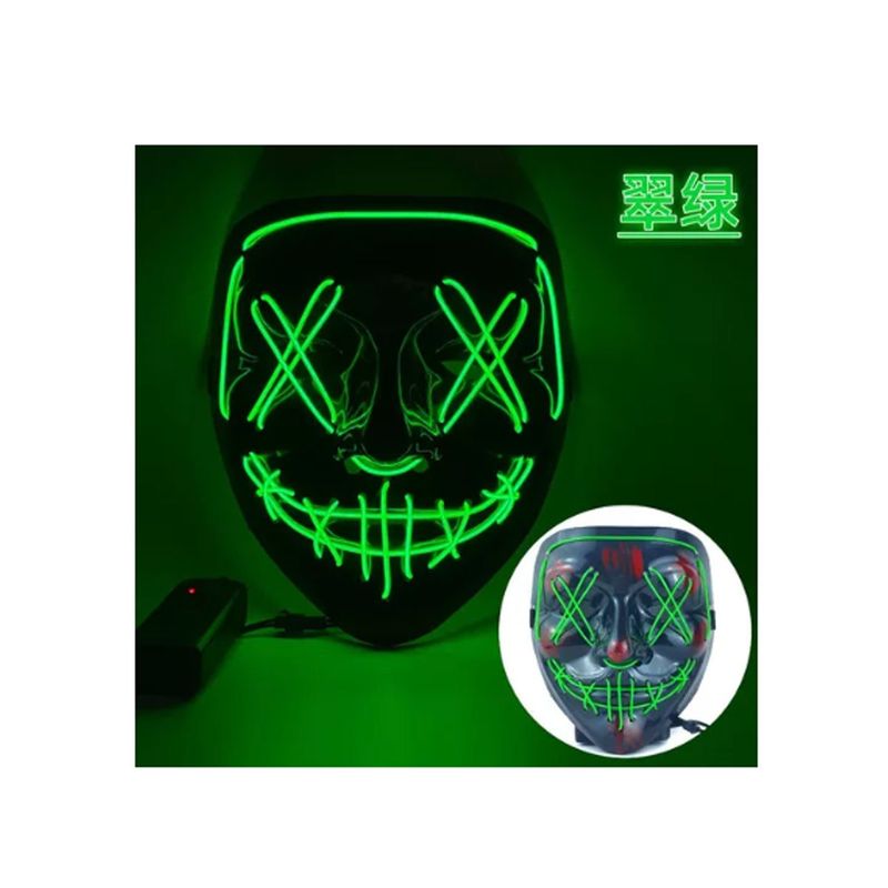 GENERICO - Máscara Luz Led La Purga Halloween Cálida Decoración Fiesta