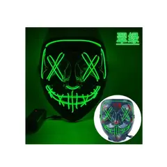 GENERICO - Máscara Luz Led La Purga Halloween Cálida Decoración Fiesta