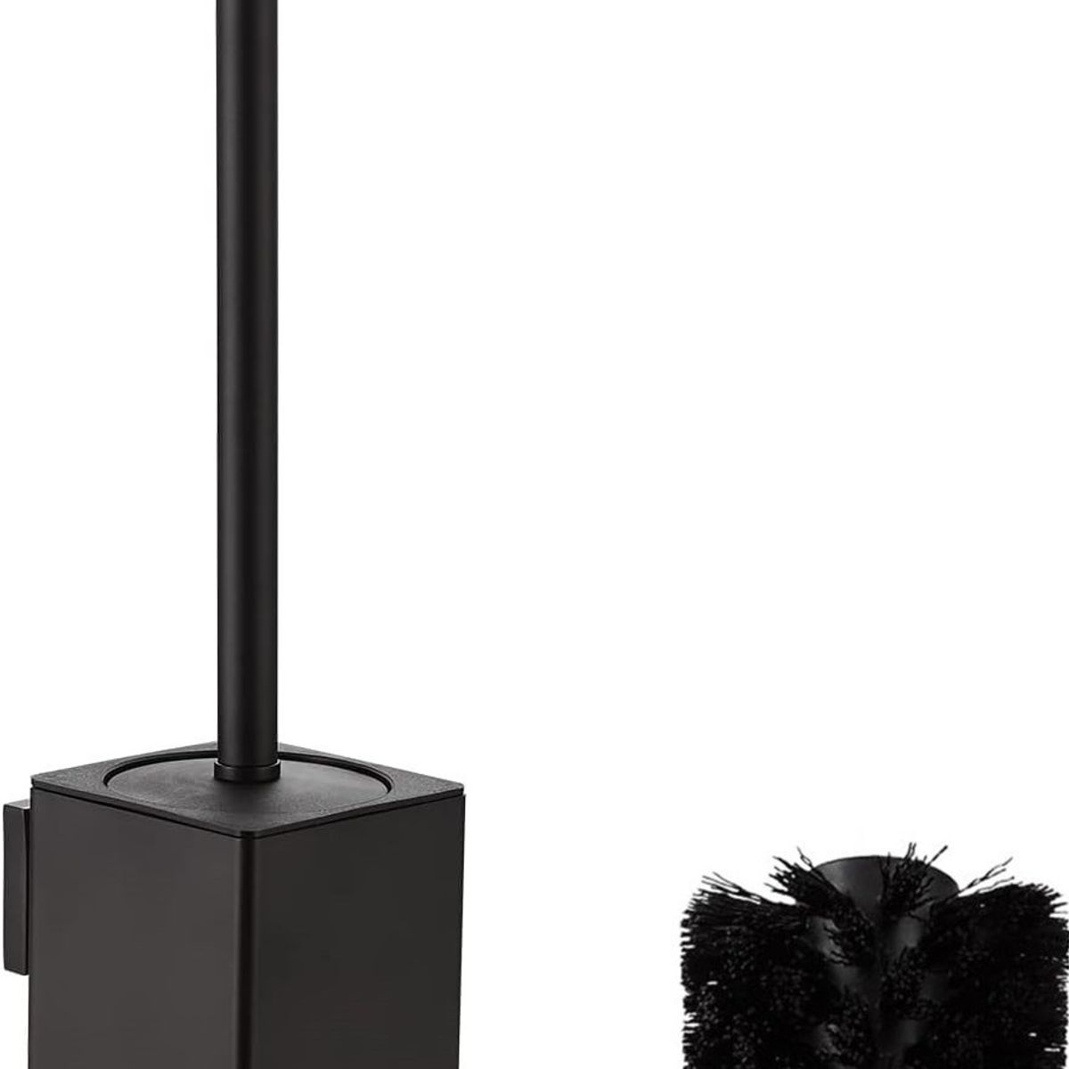 KUANGYE - Cepillo De Baño Inodoro Metálico Negro Moderno