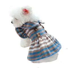 GENERICO - Vestido Abrigo Otoño Invierno para perritas TXS Gris Azul