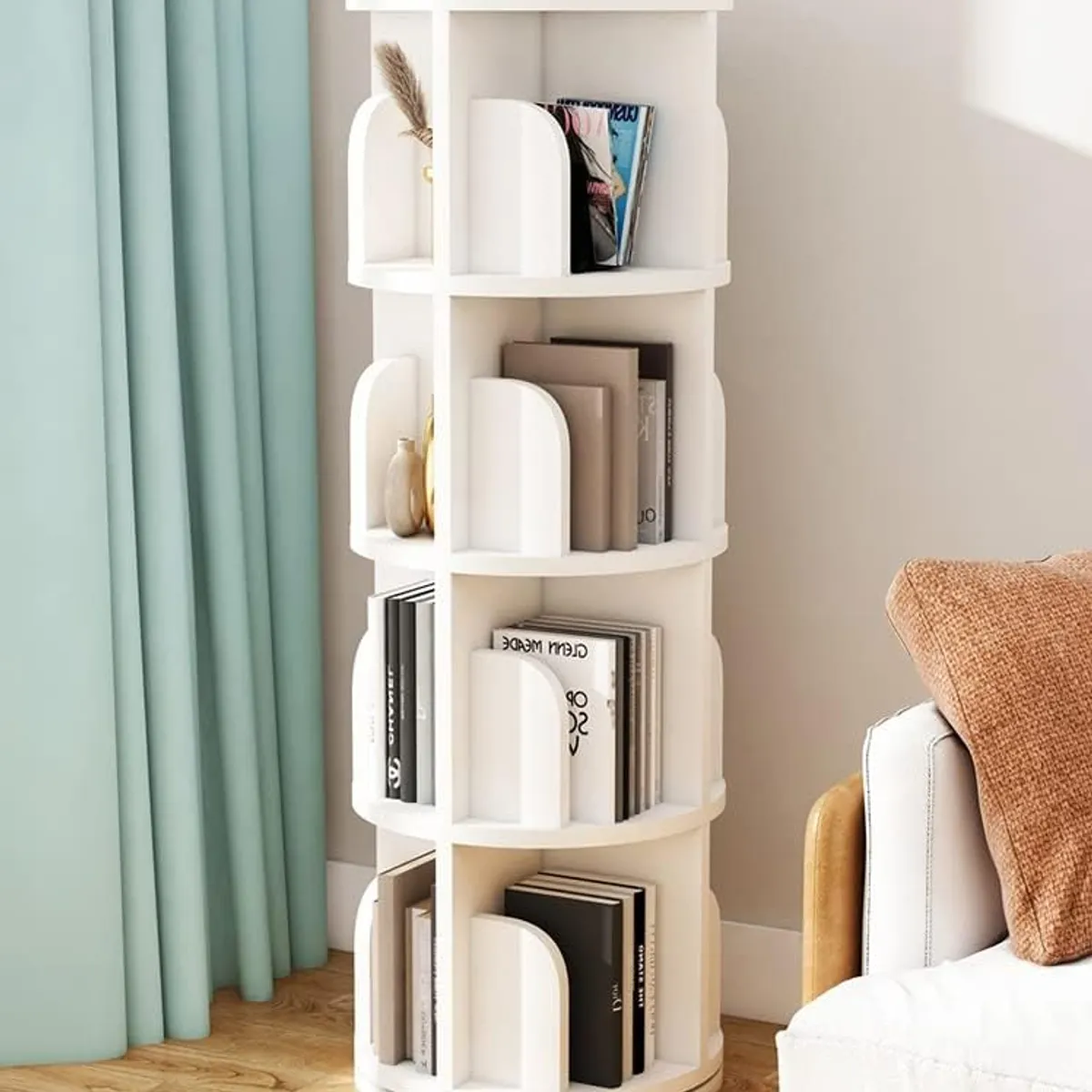 YOMYM - Biblioteca Giratoria Librero Organizador Libros Alto