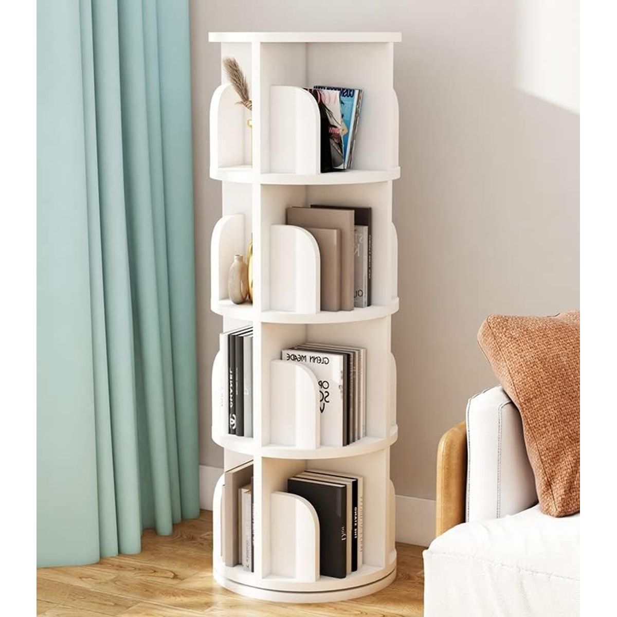 YOMYM - Biblioteca Giratoria Librero Organizador Libros Alto