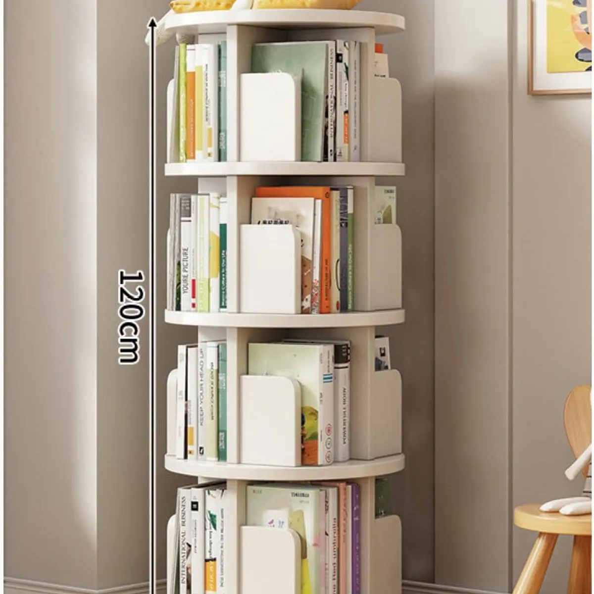 YOMYM - Biblioteca Giratoria Librero Organizador Libros Alto