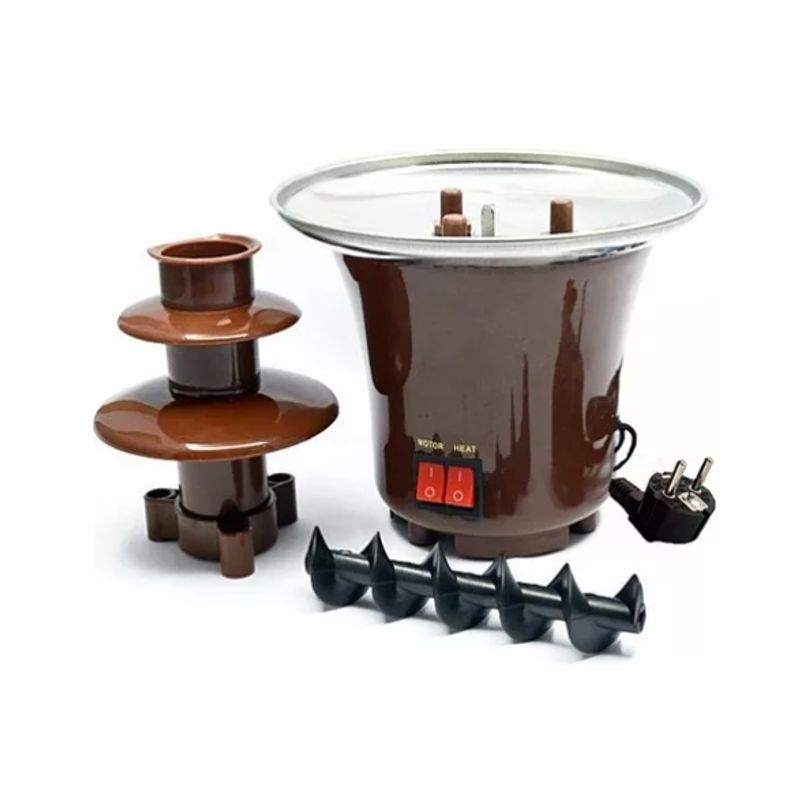 GENERICO - Pack X2 Mini Cascada Chocolate 3 Pisos, Fuente, Fondue, Boda