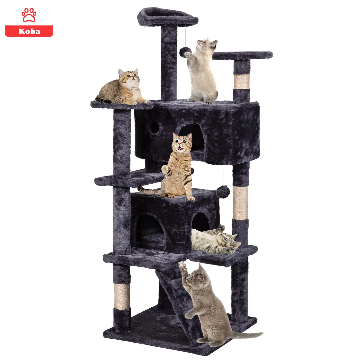KOBA - Rascadores Para Gato Torre Juguete Michi Castillo 137cm Koba