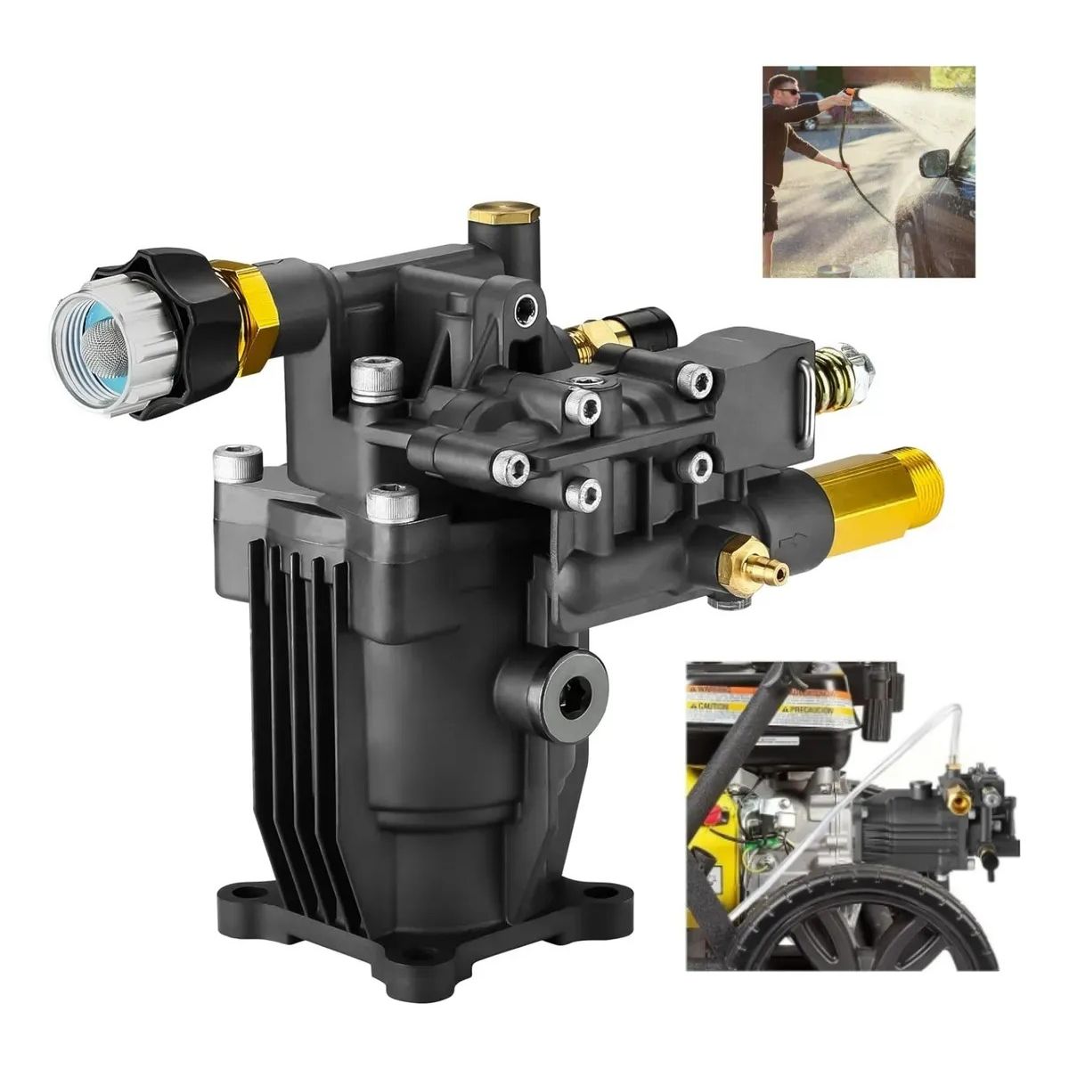 KUANGYE - Bomba Lavadora A Presión 2800-3200 Psi 2,5 Gpm Con Eje 3/4