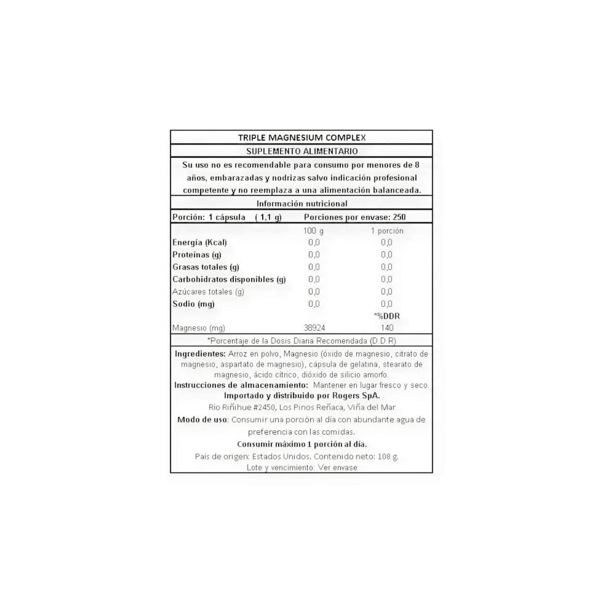 NATURE'S TRUTH - TRIPLE MAGNESIO COMPLEX 400MG 100 CAPSULAS - NATURE'S TRUTH