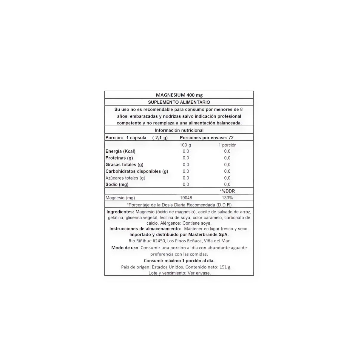 NATURE'S TRUTH - MAGNESIO 400MG 72 CAPSULAS BLANDAS - NATURE'S TRUTH