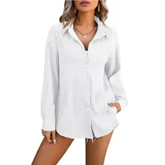 TIOZONEY - Camisa suelta para mujer