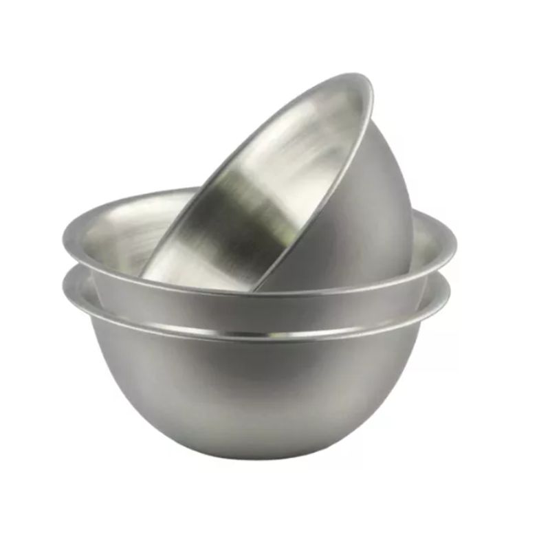 GENERICO - Pack 3 Bowls Acero Inoxidable Repostería Cocina Ensaladas